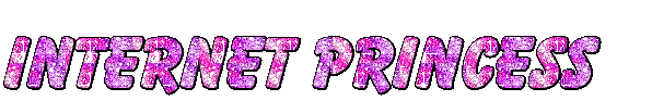 purple glitter text saying internet princess